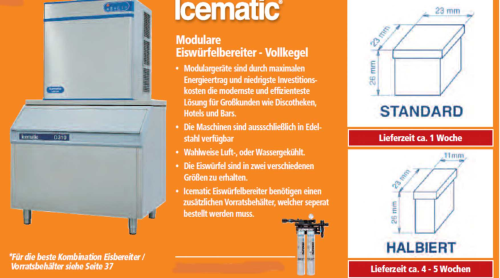 N 402 M und M 402 MW Modulare Eiswürfelbereiter Vollkegel-N402MM--icematic