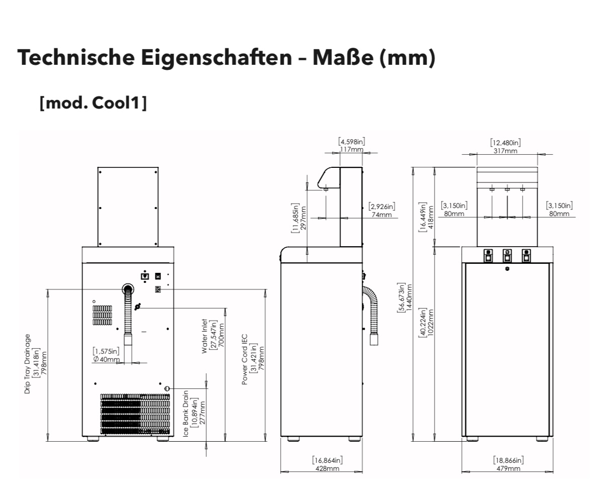 Sprudelwasser Zapfanlage Standalone Gerät 80 Fizz-900577-Sprudelwasser, Zapfanlage, Standalone, Gerät, Kühlanlage, Naturgas, Edelstahl, Eisbank, Isolierung, Ausschankmöglichkeiten, Sprudelgerät, Druckknöpfe, Touch-free, UV IN Filter, CO2-Flasche-Blupura